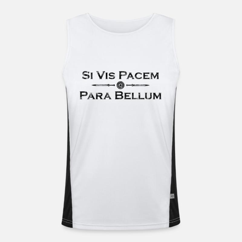 Si Vis Pacem Para Bellum - Proverbe latin Débardeur respirant contrasté Homme 