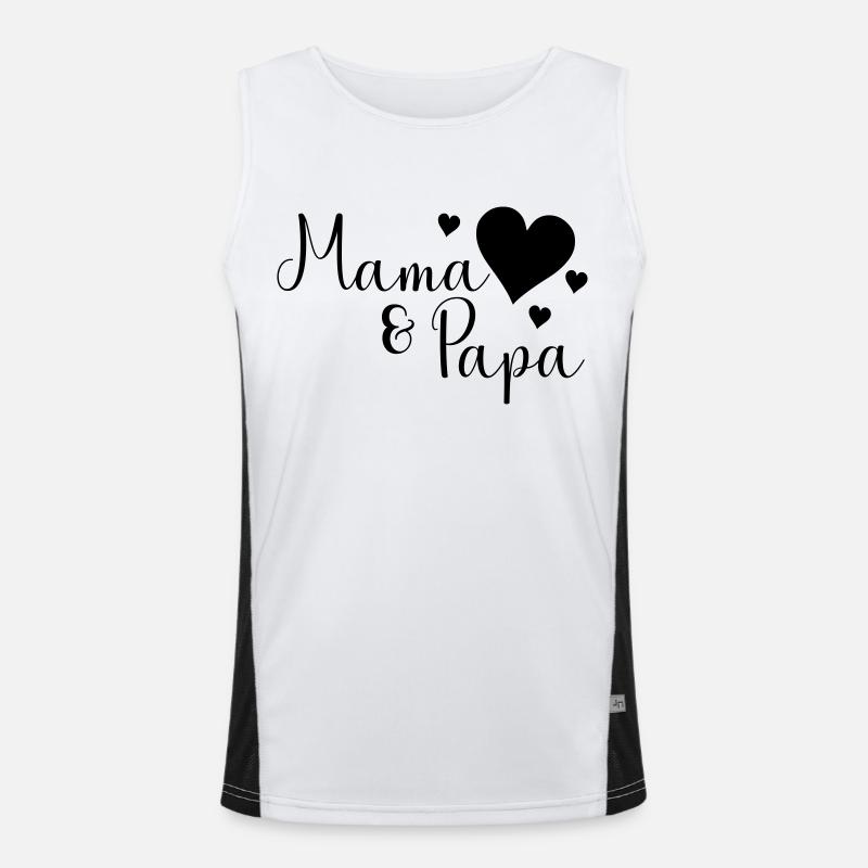 Mama und Papa Funktionelles Kontrast-Tank Top für Männer 