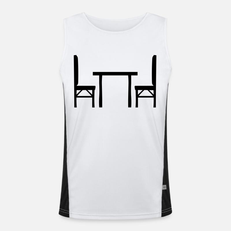 Table 2 chairs Men's Functional Contrast Tank Top 