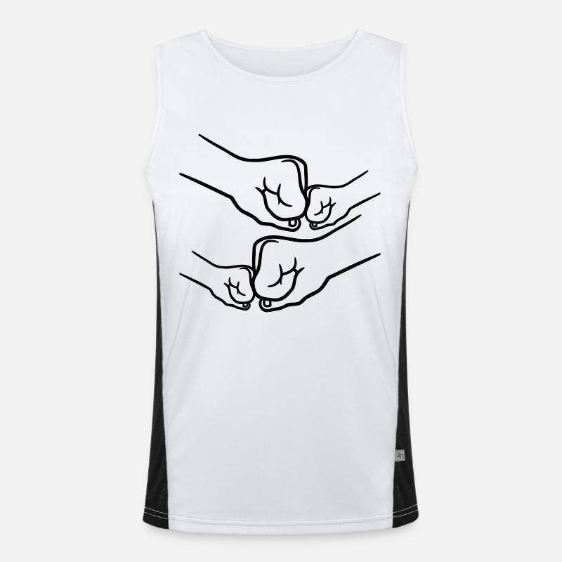 Papa Mama Kinder Funktionelles Kontrast-Tank Top für Männer 