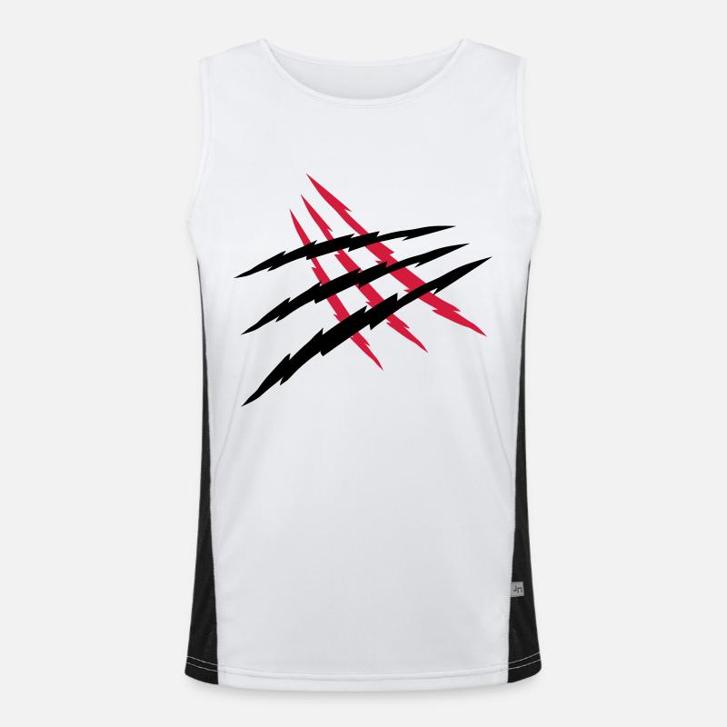 2 scratches wound Men's Functional Contrast Tank Top 
