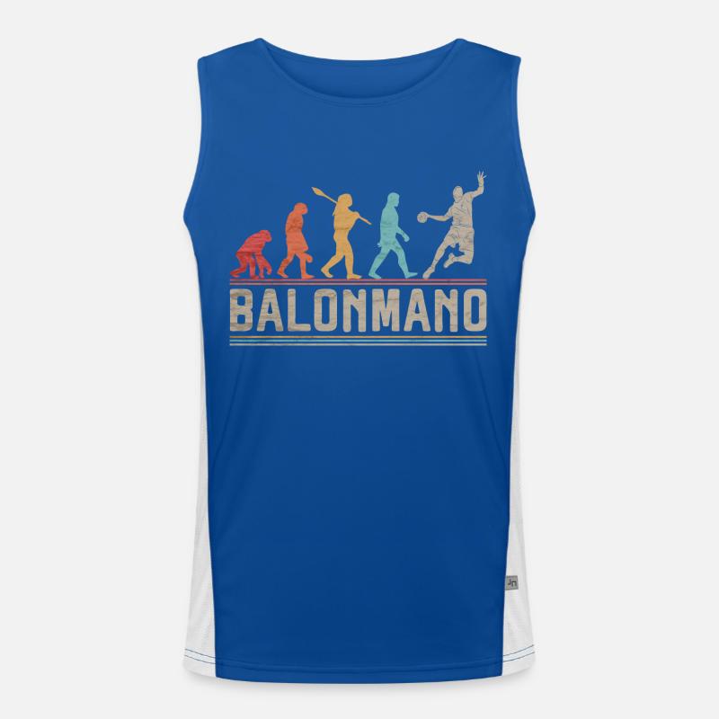 Balonmano Evolution Handballspieler Funktionelles Kontrast-Tank Top für Männer 