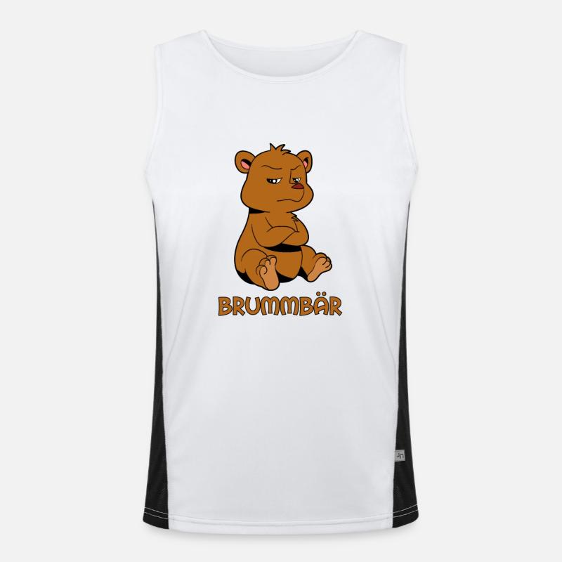 Brummbär Funktionelles Kontrast-Tank Top für Männer 