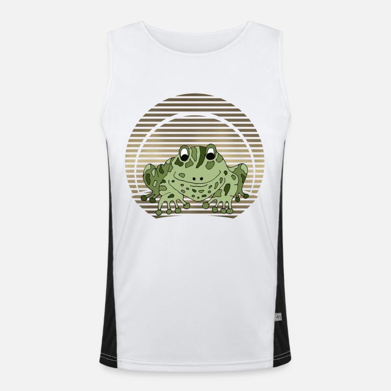 Frosch Funktionelles Kontrast-Tank Top für Männer 