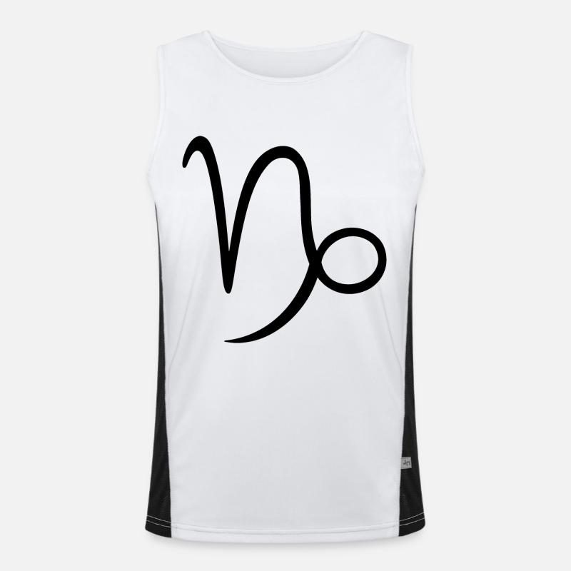 Sternzeichen Steinbock Funktionelles Kontrast-Tank Top für Männer 