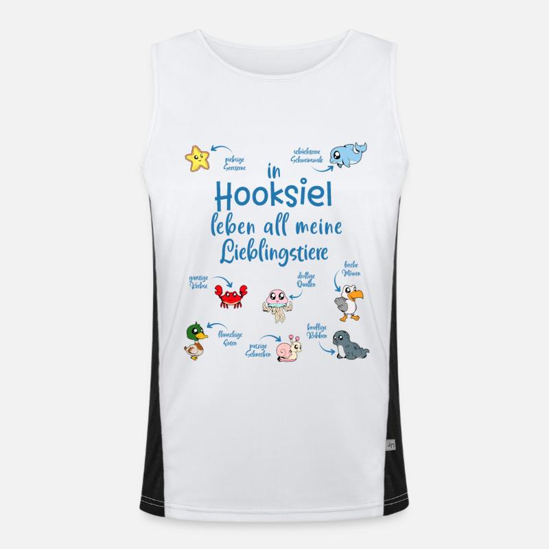Meine Lieblingstiere in Hooksiel Funktionelles Kontrast-Tank Top für Männer 