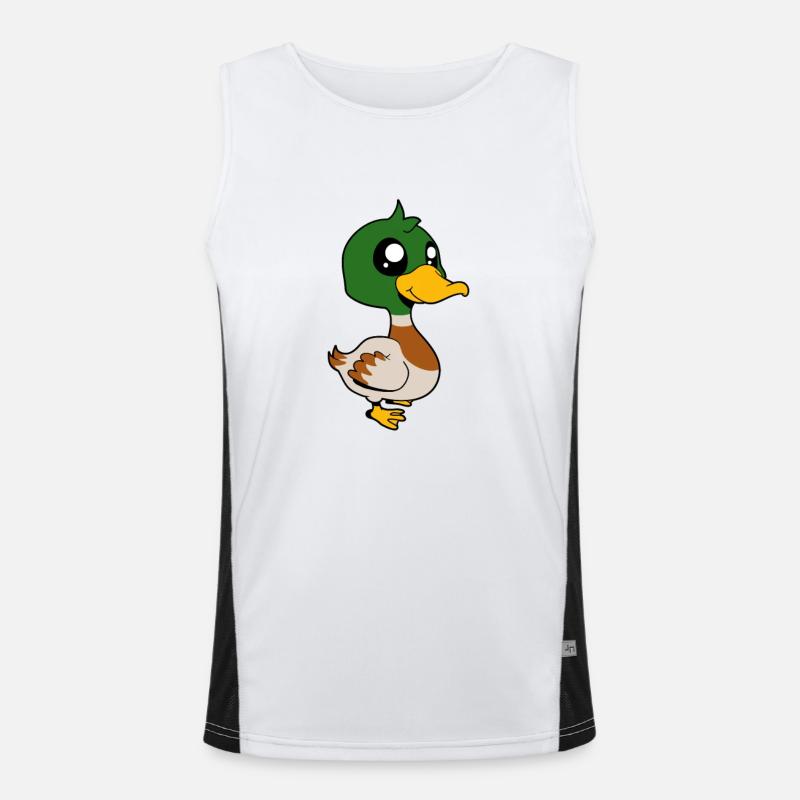 Kawaii Ente Funktionelles Kontrast-Tank Top für Männer 