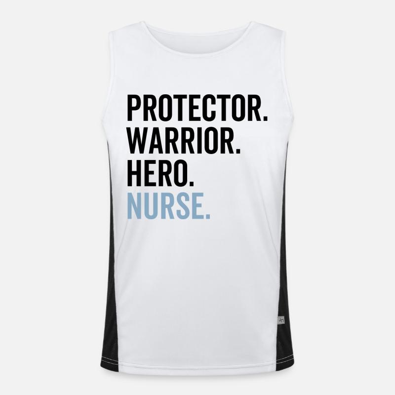 Protector Krieger Held Krankenschwester Funktionelles Kontrast-Tank Top für Männer 