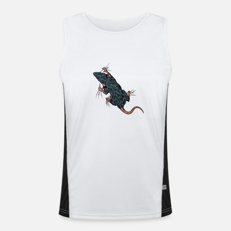 Rat lovers - climbing rat Men's Functional Contrast Tank Top 