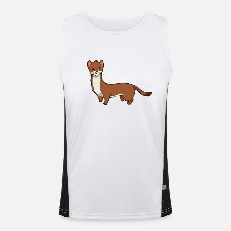 Kawaii Weasel Men's Functional Contrast Tank Top 