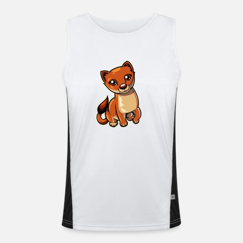 Kawaii Weasel Men's Functional Contrast Tank Top 