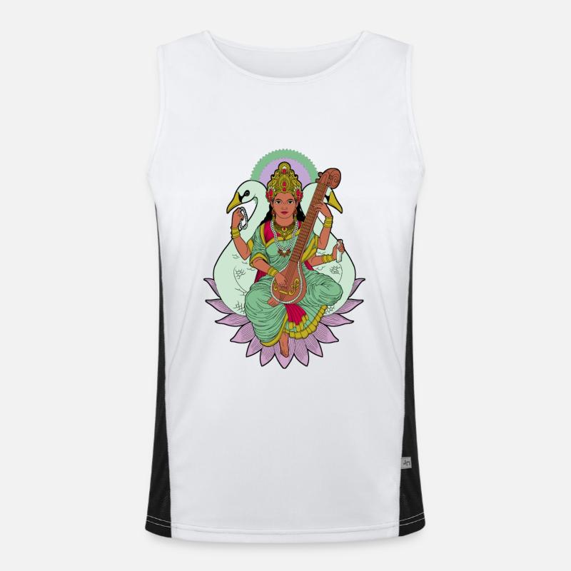 Dieu hindou - Saraswati Débardeur respirant contrasté Homme 