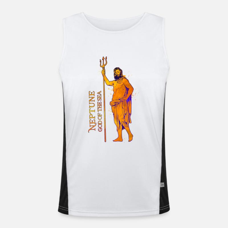 Gott des Meeres - Neptun Funktionelles Kontrast-Tank Top für Männer 