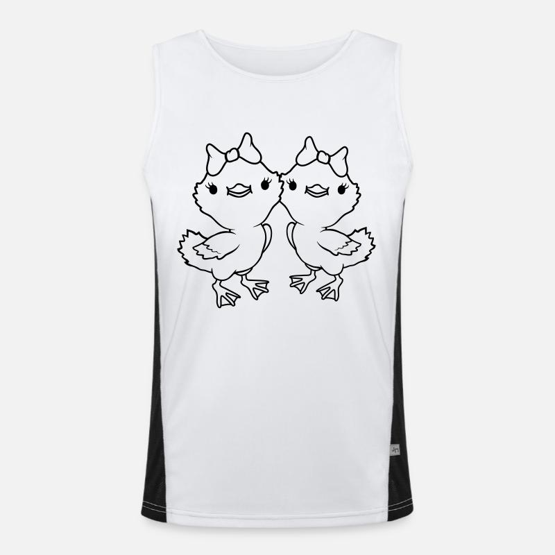 Girlfriends 2 Chicks Équipe Débardeur respirant contrasté Homme 