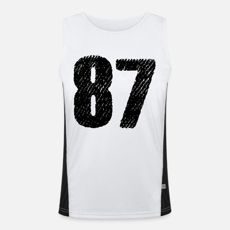 Maillot numéro 87 Débardeur respirant contrasté Homme 