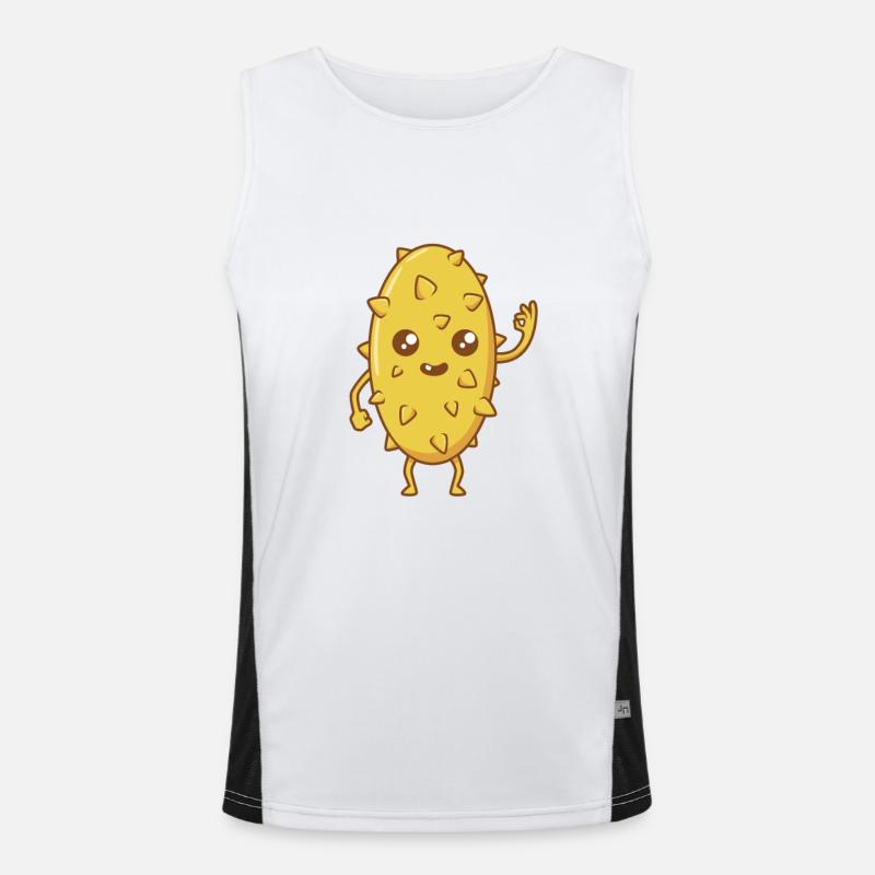 Kawaii Comic Kiwano Débardeur respirant contrasté Homme 