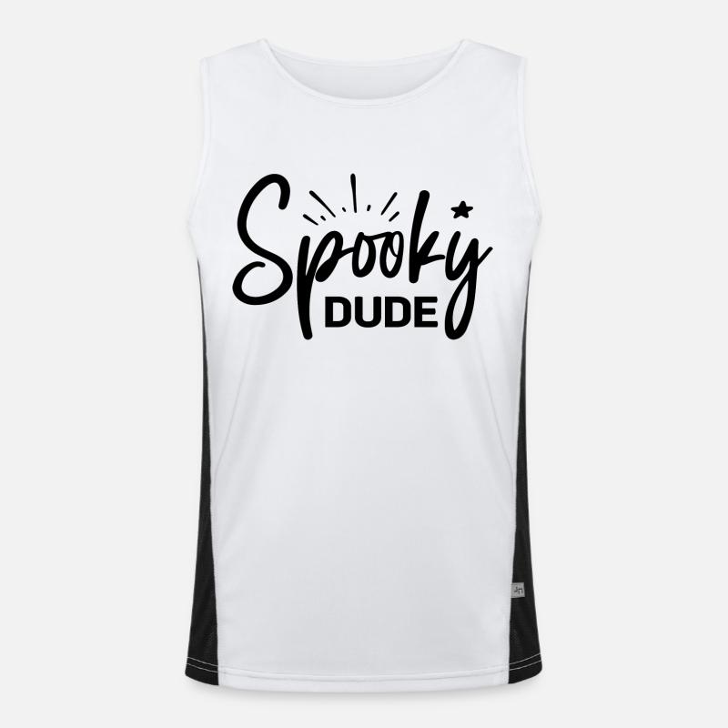 Spooky Dude Halloween Funktionelles Kontrast-Tank Top für Männer 
