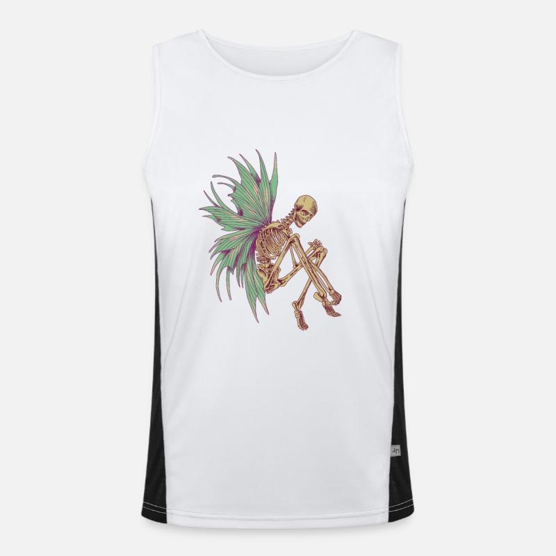 Fairycore - Skelett mit Flügeln Funktionelles Kontrast-Tank Top für Männer 