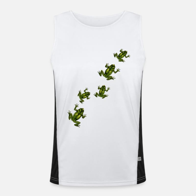 Frogs on the way - Frog migration Men's Functional Contrast Tank Top 