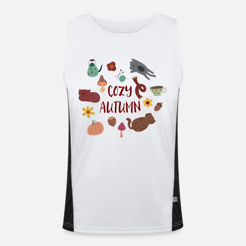 Cozy Autumn - gemütlicher Herbst Funktionelles Kontrast-Tank Top für Männer 