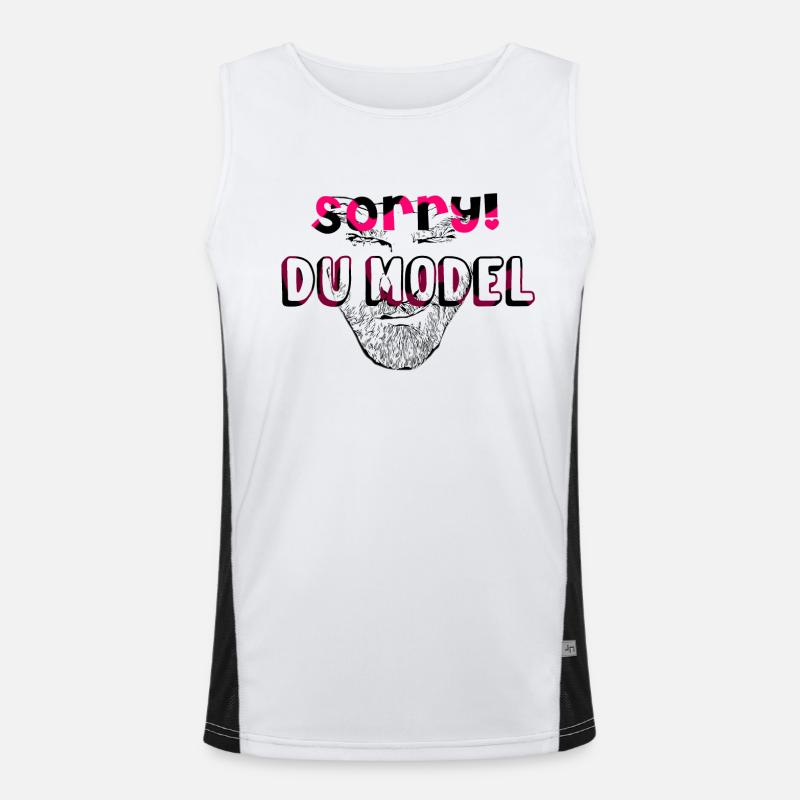Sorry Du Model Funktionelles Kontrast-Tank Top für Männer 