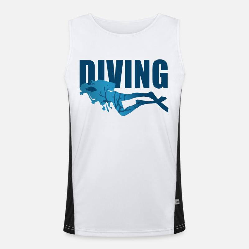 Plongée diving plogée sous marine plongeur Débardeur respirant contrasté Homme 