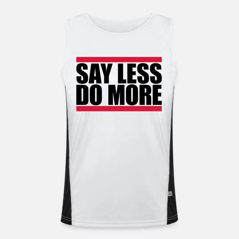 say less do more Men's Functional Contrast Tank Top 