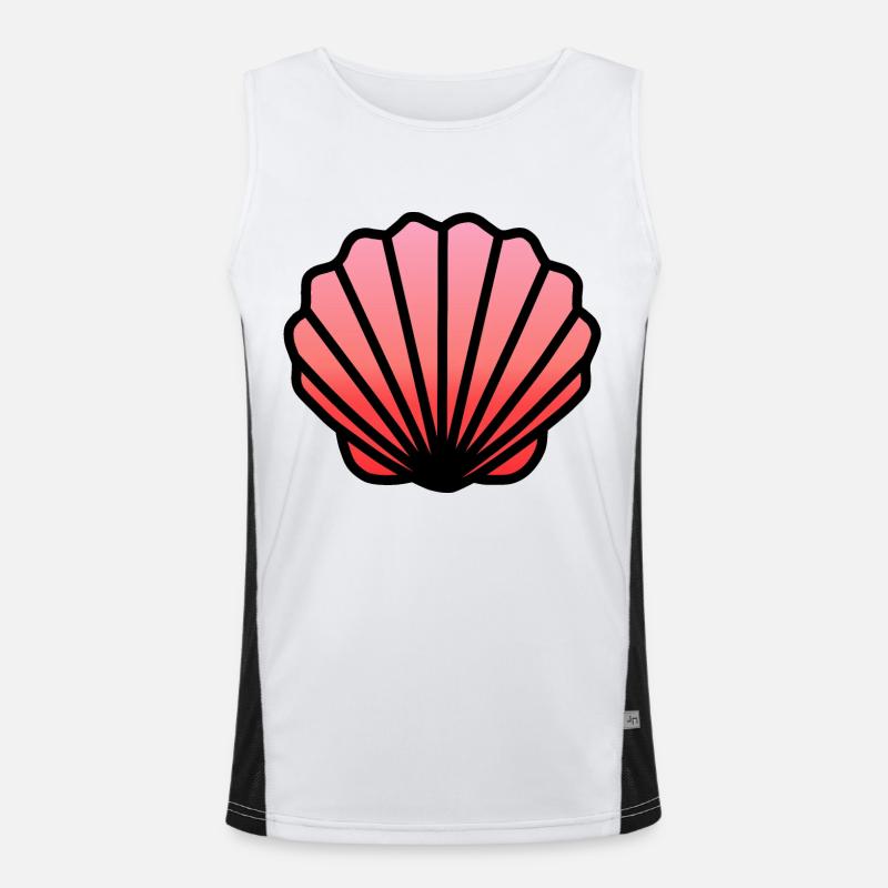 Brighten Up Your Day with a Pink Shellfish Design Funktionelles Kontrast-Tank Top für Männer 