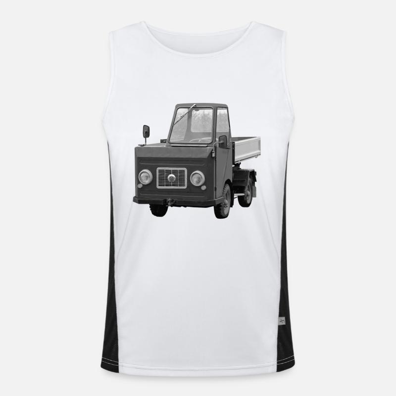 Multicar 22 Waltershausen Kipper DDR Oldtimer Funktionelles Kontrast-Tank Top für Männer 