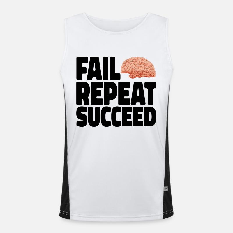 Fail into Succeed black Men's Functional Contrast Tank Top 