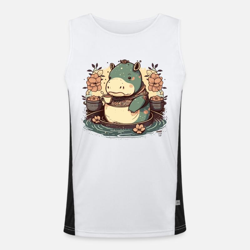 Nilpferd 5 Funktionelles Kontrast-Tank Top für Männer 