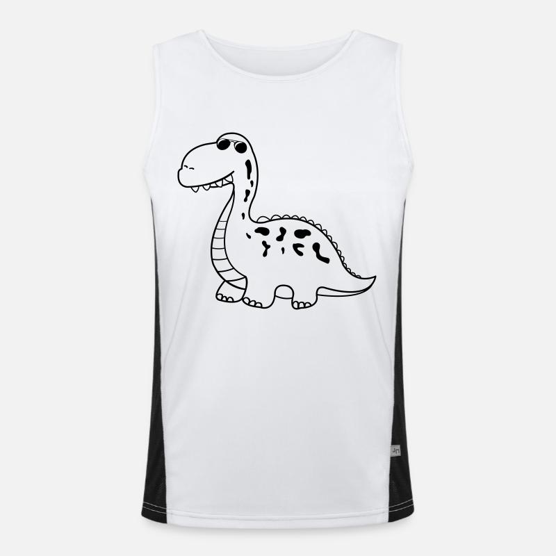 cool dino Funktionelles Kontrast-Tank Top für Männer 