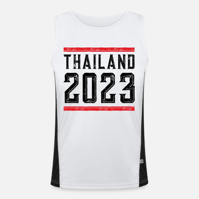 Thailand 2023 - Men's Functional Contrast Tank Top  - white/black