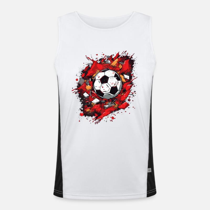 Soccer Ball Men's Functional Contrast Tank Top 