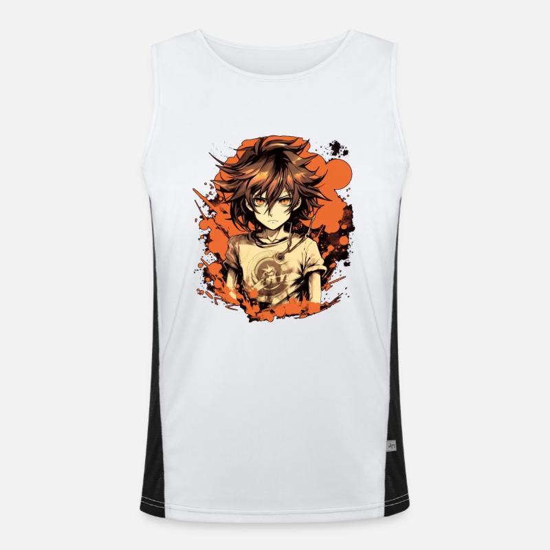 Anime Boy Funktionelles Kontrast-Tank Top für Männer 