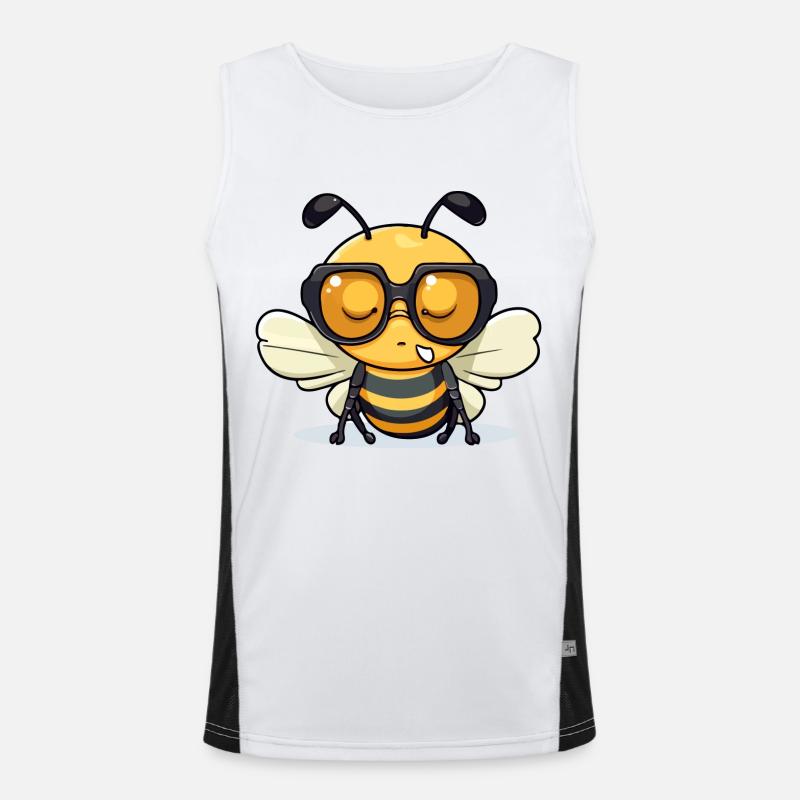 Mikoi die Biene Funktionelles Kontrast-Tank Top für Männer 