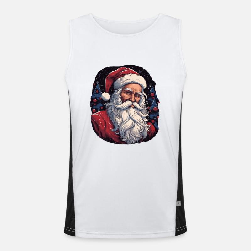 Santa Claus Men's Functional Contrast Tank Top 