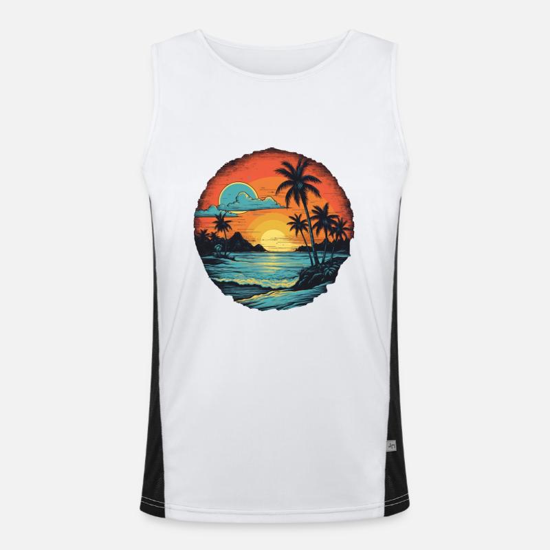 Strand Funktionelles Kontrast-Tank Top für Männer 