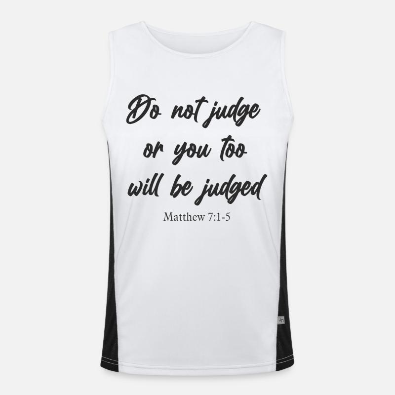 Do not judge or you too will be jugded Men's Functional Contrast Tank Top 
