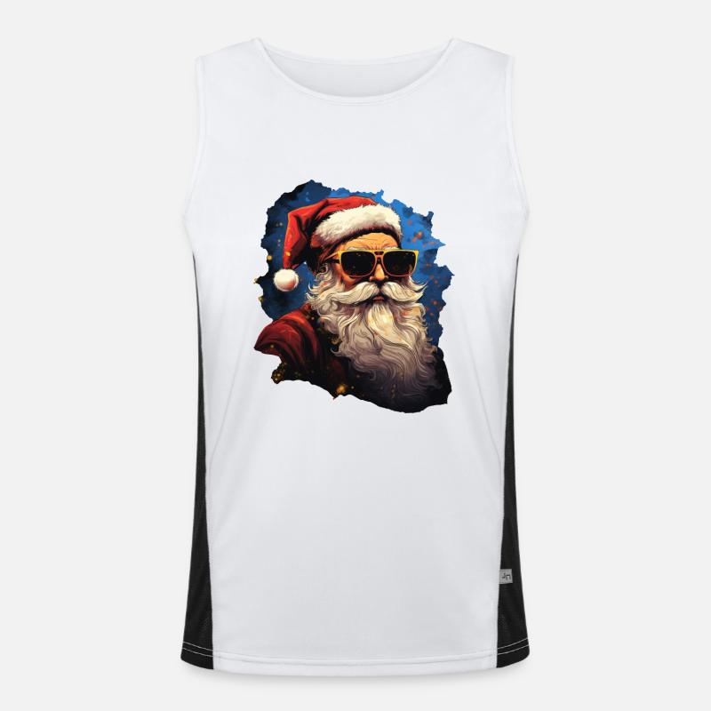 Weihnachtsmann Funktionelles Kontrast-Tank Top für Männer 