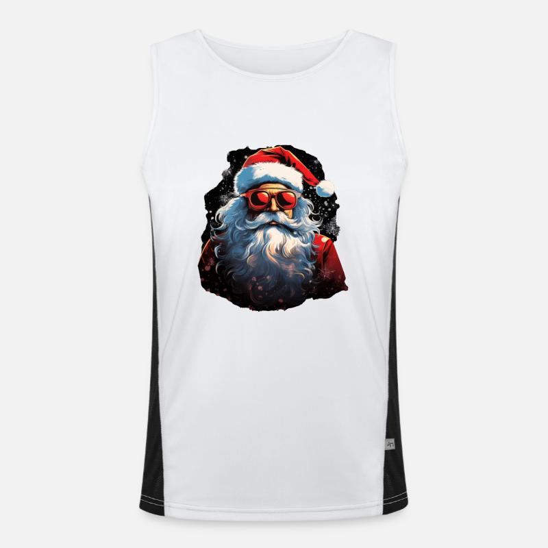 Weihnachtsmann Funktionelles Kontrast-Tank Top für Männer 