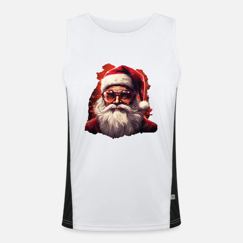 Weihnachtsmann Funktionelles Kontrast-Tank Top für Männer 
