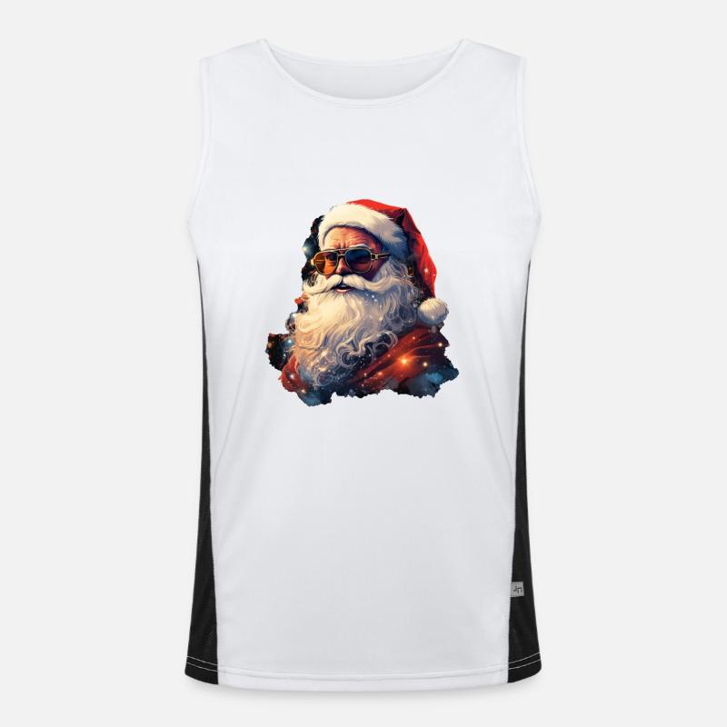 Santa Claus Men's Functional Contrast Tank Top 