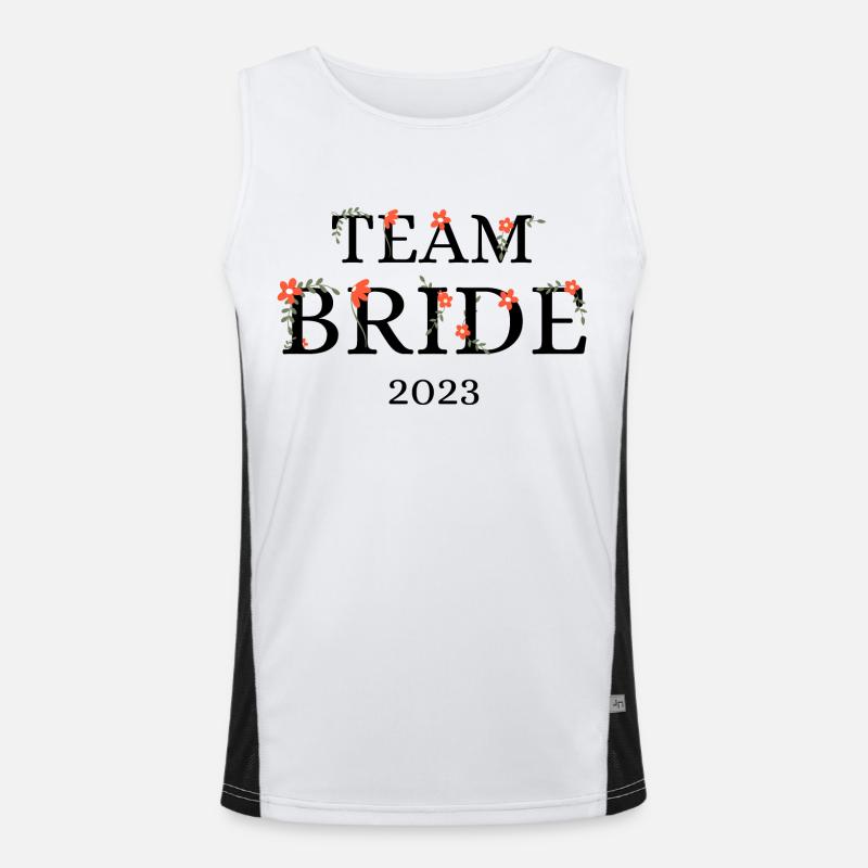 Team bride 2023 floral Débardeur respirant contrasté Homme 