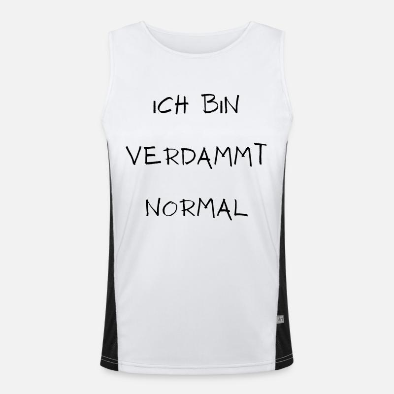 Ich bin verdammt normal Funktionelles Kontrast-Tank Top für Männer 