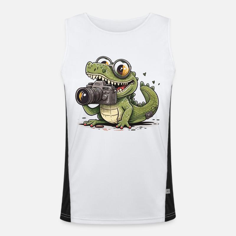 Snap Happy Reptile Men's Functional Contrast Tank Top 
