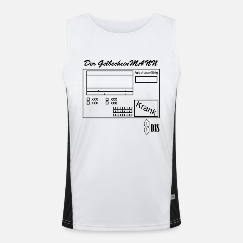 Der GelbscheinMANN Funktionelles Kontrast-Tank Top für Männer 