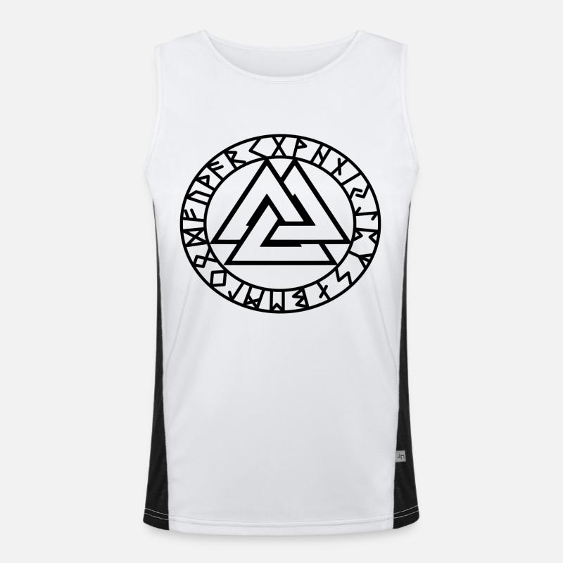 Viking Valknut Celtic Symbols Celts Men's Functional Contrast Tank Top 