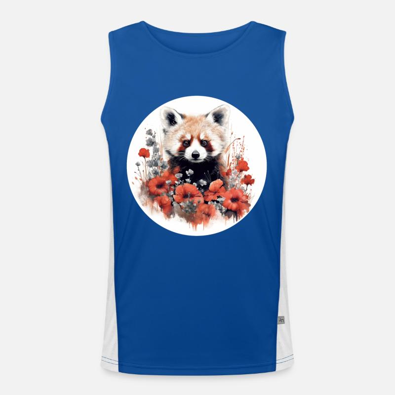 Roter Panda Funktionelles Kontrast-Tank Top für Männer 