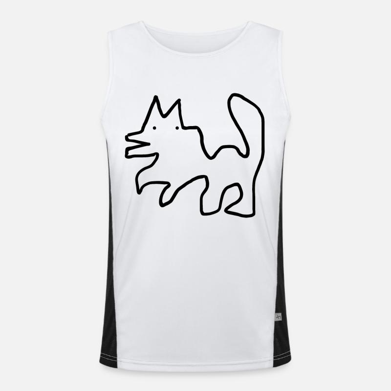 Hund Funktionelles Kontrast-Tank Top für Männer 